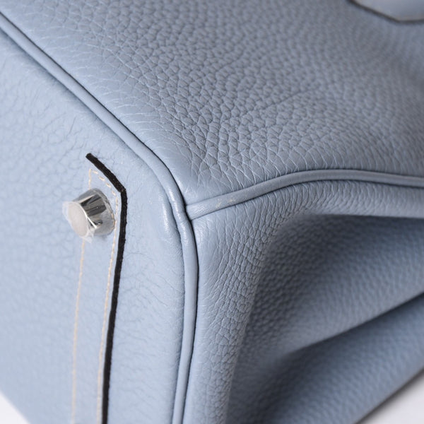 新品同様品 HERMES エルメス バーキン25 ハンドバッグ □P刻印 トゴ シエル シルバー金具 中古 4a001775