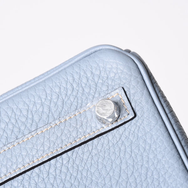 新品同様品 HERMES エルメス バーキン25 ハンドバッグ □P刻印 トゴ シエル シルバー金具 中古 4a001775