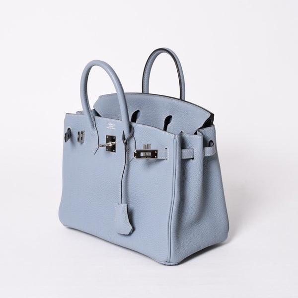 新品同様品 HERMES エルメス バーキン25 ハンドバッグ □P刻印 トゴ シエル シルバー金具 中古 4a001775