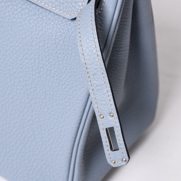新品同様品 HERMES エルメス バーキン25 ハンドバッグ □P刻印 トゴ シエル シルバー金具 中古 4a001775