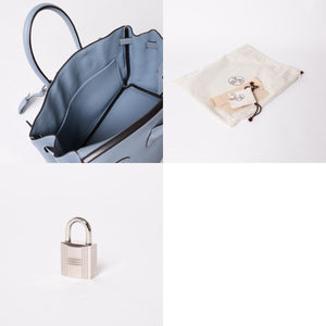 新品同様品 HERMES エルメス バーキン25 ハンドバッグ □P刻印 トゴ シエル シルバー金具 中古 4a001775