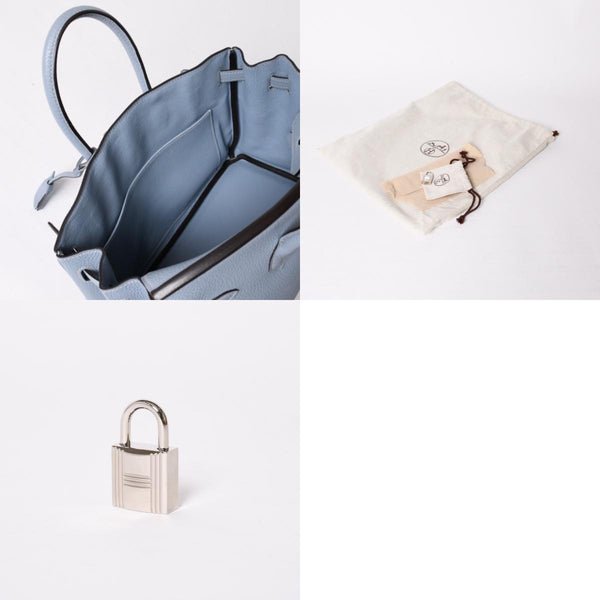 新品同様品 HERMES エルメス バーキン25 ハンドバッグ □P刻印 トゴ シエル シルバー金具 中古 4a001775