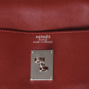 極美品 激レア HERMES エルメス ケリー50 リラックス バレニア ルージュアッシュ シルバー金具 □O刻印 ハンドバッグ 中古 4a001527