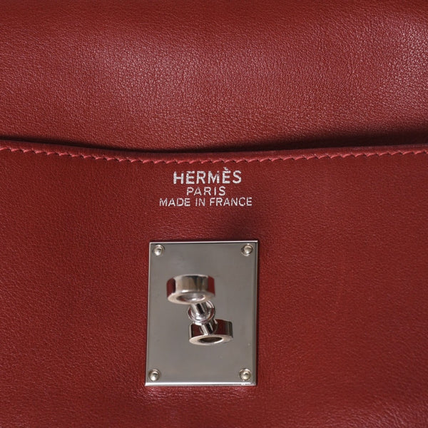 極美品 激レア HERMES エルメス ケリー50 リラックス バレニア ルージュアッシュ シルバー金具 □O刻印 ハンドバッグ 中古 4a001527