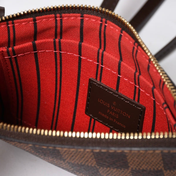極美品 LOUIS VUITTON ルイヴィトン ハンドバッグ 新型 ネヴァーフルPM N41359 ダミエエベヌキャンバス ブラウン 中古 4b011556