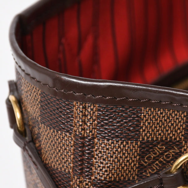 極美品 LOUIS VUITTON ルイヴィトン ハンドバッグ 新型 ネヴァーフルPM N41359 ダミエエベヌキャンバス ブラウン 中古 4b011556