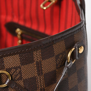 極美品 LOUIS VUITTON ルイヴィトン ハンドバッグ 新型 ネヴァーフルPM N41359 ダミエエベヌキャンバス ブラウン 中古 4b011556