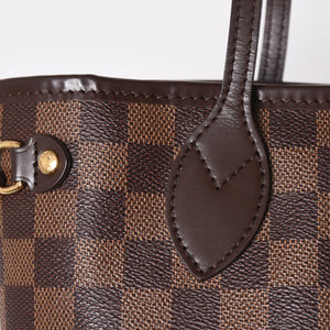 極美品 LOUIS VUITTON ルイヴィトン ハンドバッグ 新型 ネヴァーフルPM N41359 ダミエエベヌキャンバス ブラウン 中古 4b011556