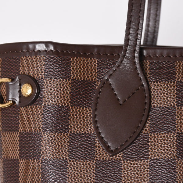 極美品 LOUIS VUITTON ルイヴィトン ハンドバッグ 新型 ネヴァーフルPM N41359 ダミエエベヌキャンバス ブラウン 中古 4b011556