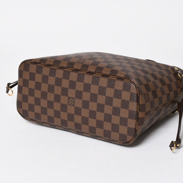 極美品 LOUIS VUITTON ルイヴィトン ハンドバッグ 新型 ネヴァーフルPM N41359 ダミエエベヌキャンバス ブラウン 中古 4b011556