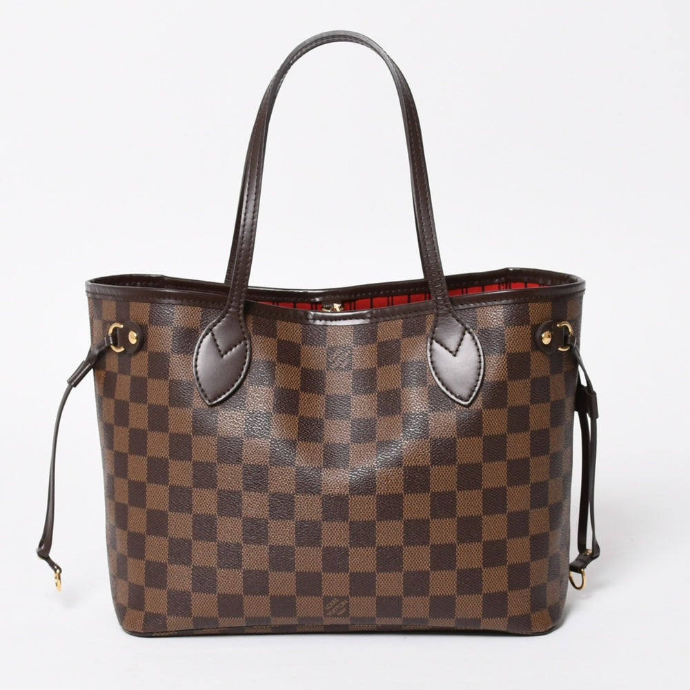 Very Good LOUIS VUITTON Handbag New Neverfull PM N41359 Damier Ebene Canvas Brown Used 4b011556