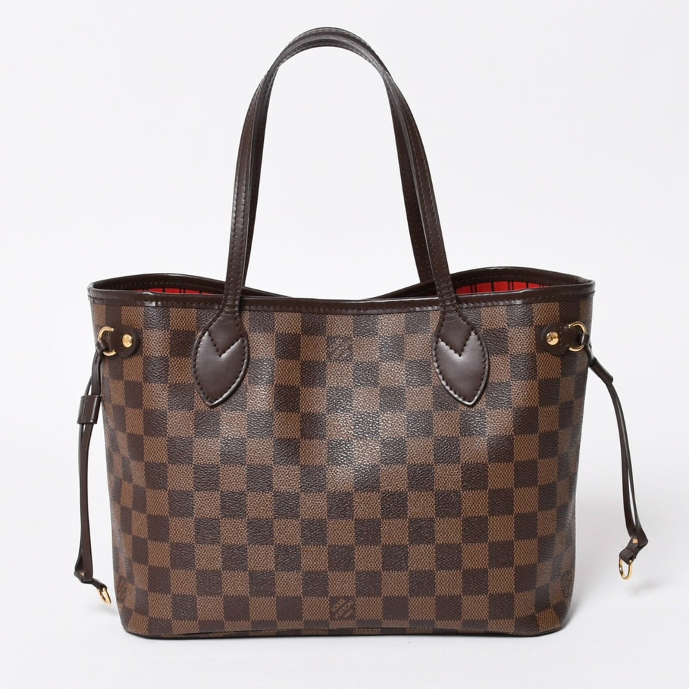 Very Good LOUIS VUITTON Handbag New Neverfull PM N41359 Damier Ebene Canvas Brown Used 4b011556