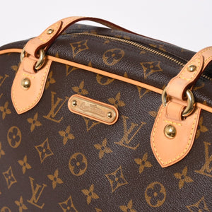 新品同様 LOUIS VUITTON ルイヴィトン モントルグイユGM ハンドバッグ M95566 ブラウン PVC レザー ゴールド金具 中古 4a000816