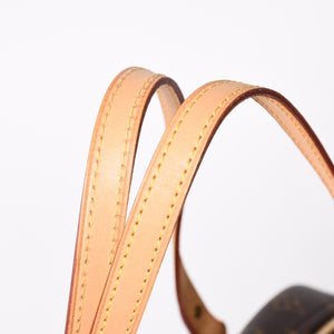 新品同様 LOUIS VUITTON ルイヴィトン モントルグイユGM ハンドバッグ M95566 ブラウン PVC レザー ゴールド金具 中古 4a000816