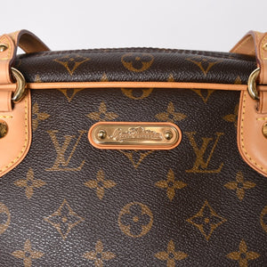 新品同様 LOUIS VUITTON ルイヴィトン モントルグイユGM ハンドバッグ M95566 ブラウン PVC レザー ゴールド金具 中古 4a000816