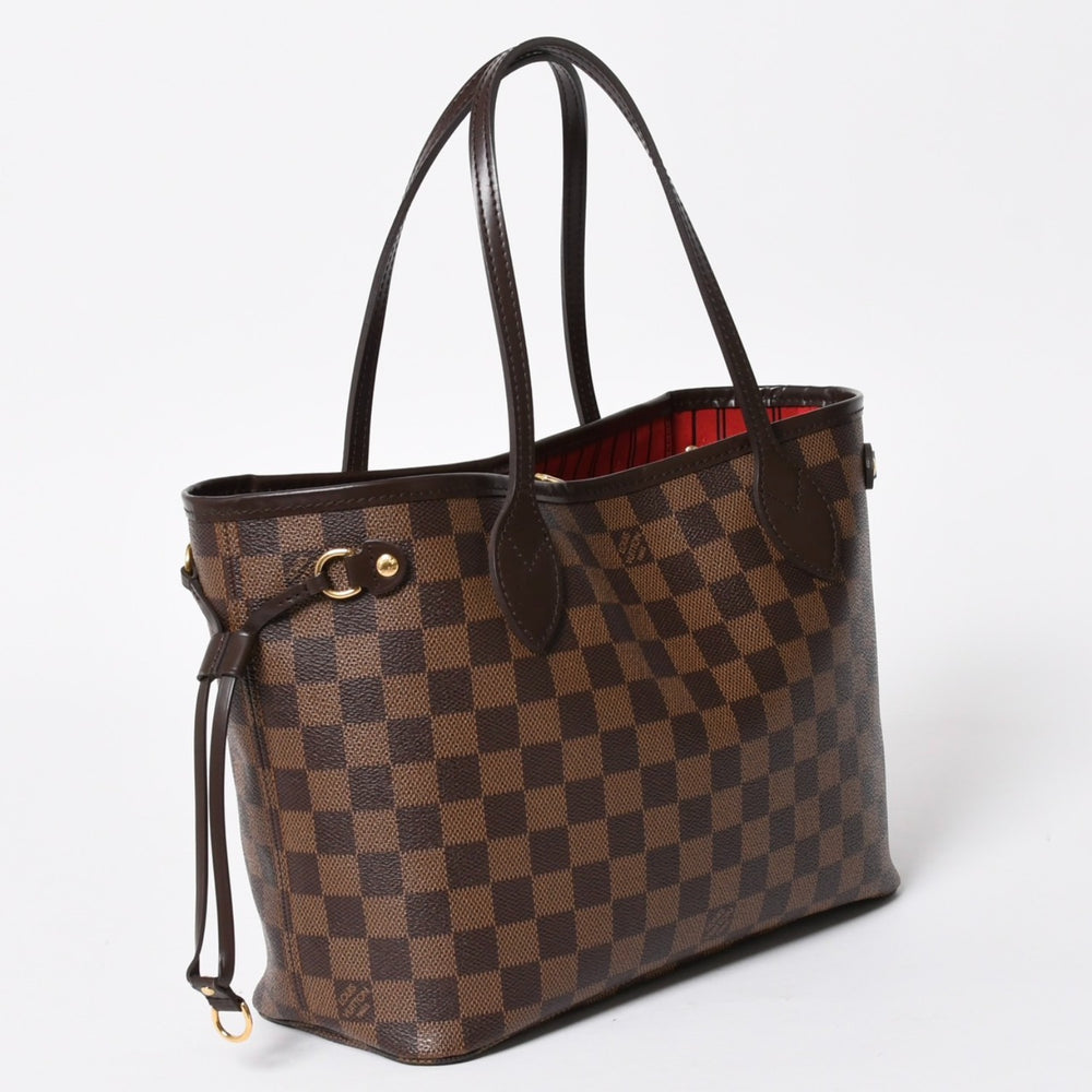 Very Good LOUIS VUITTON Handbag New Neverfull PM N41359 Damier Ebene Canvas Brown Used 4b011556