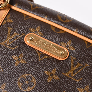 新品同様 LOUIS VUITTON ルイヴィトン モントルグイユGM ハンドバッグ M95566 ブラウン PVC レザー ゴールド金具 中古 4a000816