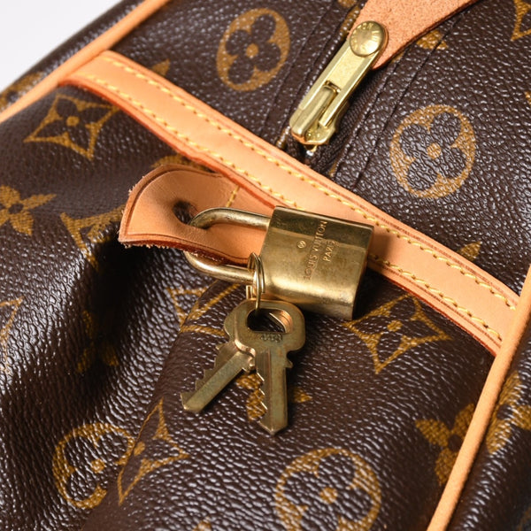 新品同様 LOUIS VUITTON ルイヴィトン モントルグイユGM ハンドバッグ M95566 ブラウン PVC レザー ゴールド金具 中古 4a000816