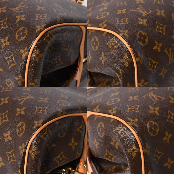 新品同様 LOUIS VUITTON ルイヴィトン モントルグイユGM ハンドバッグ M95566 ブラウン PVC レザー ゴールド金具 中古 4a000816