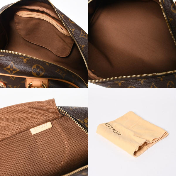 新品同様 LOUIS VUITTON ルイヴィトン モントルグイユGM ハンドバッグ M95566 ブラウン PVC レザー ゴールド金具 中古 4a000816