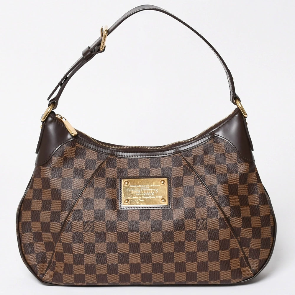 LOUIS VUITTON Handbag One Shoulder Bag Thames PM Damier Ebene N48180 Gold Hardware Good Condition Used 4b009059
