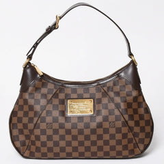 LOUIS VUITTON ルイヴィトン ハンドバッグ ワンショルダーバッグ テムズPM ダミエ・エベヌ N48180 ゴールド金具 美品 中古 4b009059