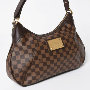 LOUIS VUITTON ルイヴィトン ハンドバッグ ワンショルダーバッグ テムズPM ダミエ・エベヌ N48180 ゴールド金具 美品 中古 4b009059