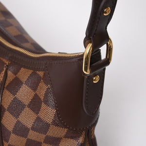 LOUIS VUITTON ルイヴィトン ハンドバッグ ワンショルダーバッグ テムズPM ダミエ・エベヌ N48180 ゴールド金具 美品 中古 4b009059