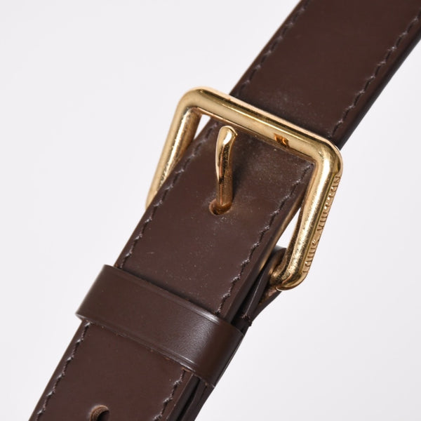 LOUIS VUITTON ルイヴィトン ハンドバッグ ワンショルダーバッグ テムズPM ダミエ・エベヌ N48180 ゴールド金具 美品 中古 4b009059