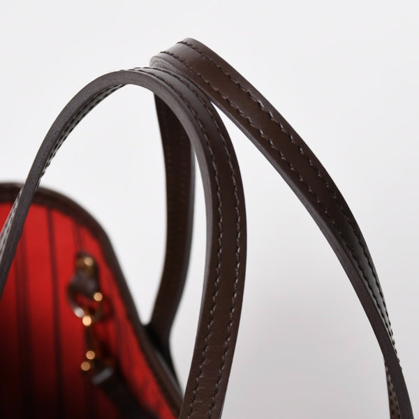 極美品 LOUIS VUITTON ルイヴィトン ハンドバッグ 新型 ネヴァーフルPM N41359 ダミエエベヌキャンバス ブラウン 中古 4b011556