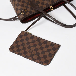 極美品 LOUIS VUITTON ルイヴィトン ハンドバッグ 新型 ネヴァーフルPM N41359 ダミエエベヌキャンバス ブラウン 中古 4b011556