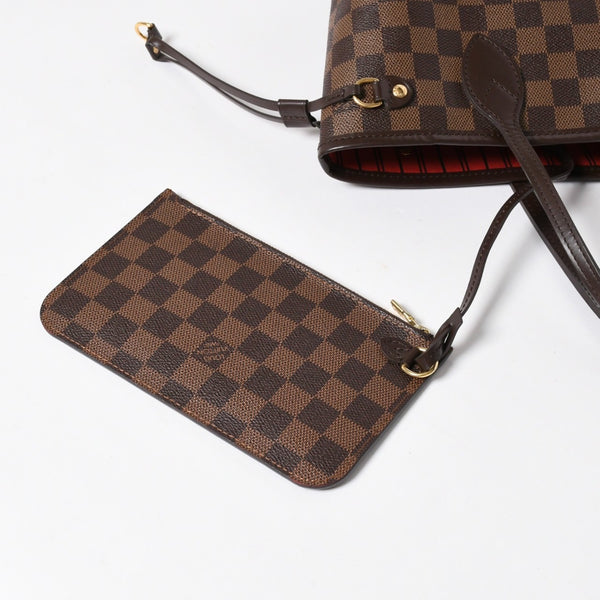 極美品 LOUIS VUITTON ルイヴィトン ハンドバッグ 新型 ネヴァーフルPM N41359 ダミエエベヌキャンバス ブラウン 中古 4b011556