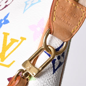 Very Good Condition LOUIS VUITTON Pochette Accessory Pouch M92649 Monogram Multicolor White Used 4a001160