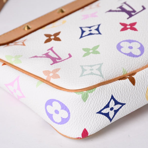 Very Good Condition LOUIS VUITTON Pochette Accessory Pouch M92649 Monogram Multicolor White Used 4a001160