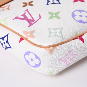 Very Good Condition LOUIS VUITTON Pochette Accessory Pouch M92649 Monogram Multicolor White Used 4a001160