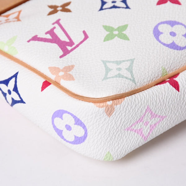 Very Good Condition LOUIS VUITTON Pochette Accessory Pouch M92649 Monogram Multicolor White Used 4a001160