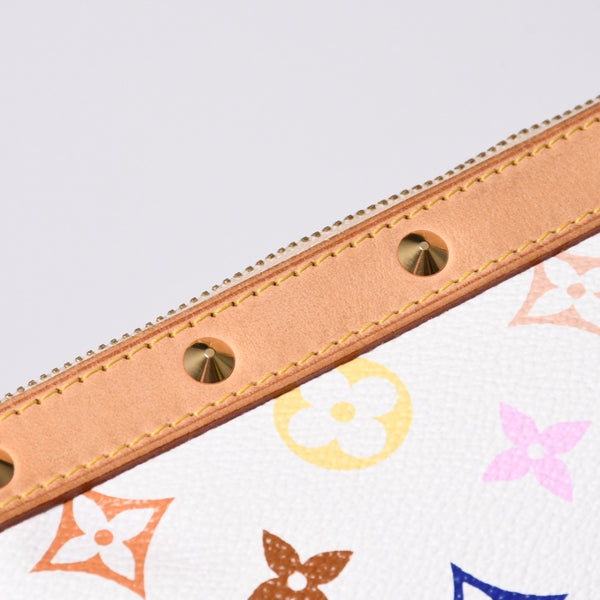 Very Good Condition LOUIS VUITTON Pochette Accessory Pouch M92649 Monogram Multicolor White Used 4a001160
