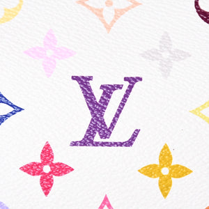 Very Good Condition LOUIS VUITTON Pochette Accessory Pouch M92649 Monogram Multicolor White Used 4a001160
