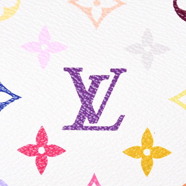 Very Good Condition LOUIS VUITTON Pochette Accessory Pouch M92649 Monogram Multicolor White Used 4a001160