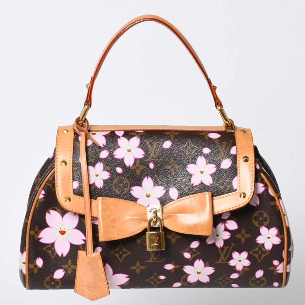 LOUIS VUITTON ルイヴィトン サックレトロPM マロン ハンドバッグ M92012 モノグラムチェリーブロッサム ブラウン 美品 中古 4a001438