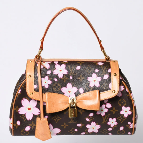 LOUIS VUITTON Sac Retro PM Maron Handbag M92012 Monogram Cherry Blossom Brown Good Condition Used 4a001438