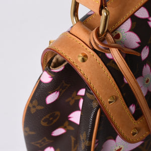 LOUIS VUITTON Sac Retro PM Maron Handbag M92012 Monogram Cherry Blossom Brown Good Condition Used 4a001438