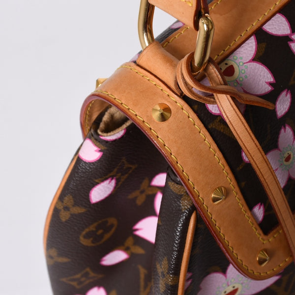 LOUIS VUITTON Sac Retro PM Maron Handbag M92012 Monogram Cherry Blossom Brown Good Condition Used 4a001438