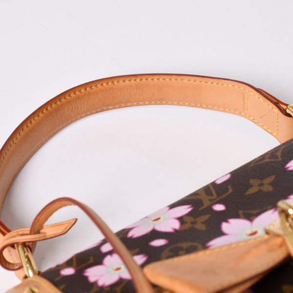 LOUIS VUITTON Sac Retro PM Maron Handbag M92012 Monogram Cherry Blossom Brown Good Condition Used 4a001438