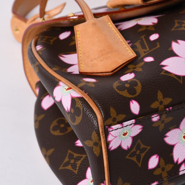 LOUIS VUITTON Sac Retro PM Maron Handbag M92012 Monogram Cherry Blossom Brown Good Condition Used 4a001438