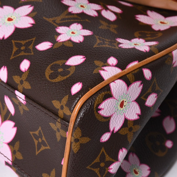 LOUIS VUITTON Sac Retro PM Maron Handbag M92012 Monogram Cherry Blossom Brown Good Condition Used 4a001438