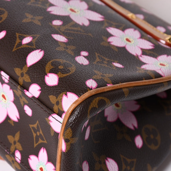 LOUIS VUITTON Sac Retro PM Maron Handbag M92012 Monogram Cherry Blossom Brown Good Condition Used 4a001438