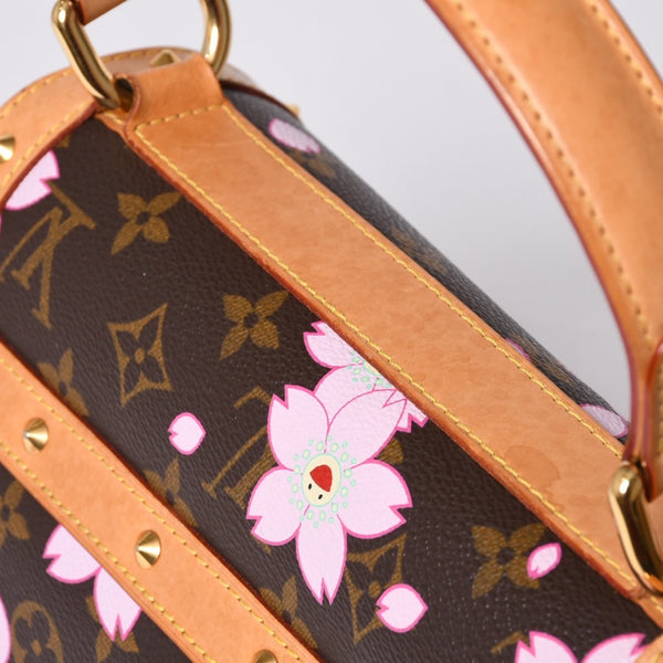 LOUIS VUITTON Sac Retro PM Maron Handbag M92012 Monogram Cherry Blossom Brown Good Condition Used 4a001438