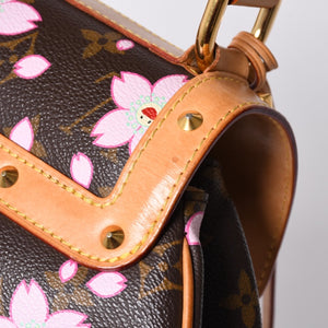 LOUIS VUITTON Sac Retro PM Maron Handbag M92012 Monogram Cherry Blossom Brown Good Condition Used 4a001438