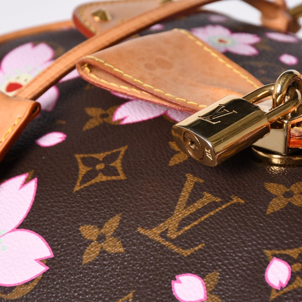 LOUIS VUITTON Sac Retro PM Maron Handbag M92012 Monogram Cherry Blossom Brown Good Condition Used 4a001438